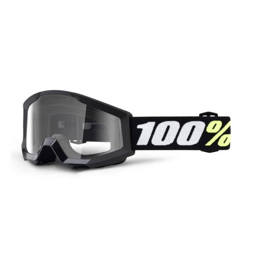 Przejdź do produktu 100 PROCENT GOGLE STRATA MINI BLACK JUNIOR / KID / DZIECIĘCE KOLOR CZARNY SZYBKA PRZEŹROCZYSTA ANTI-FOG