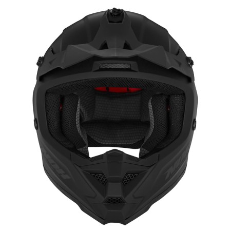 KASK NOX CROSS / OFFROAD N761 SOLID KID / JUNIOR (DZIECIĘCY) KOLOR CZARNY MAT ROZMIAR L (ZAPIĘCIE MIKROMETRYCZNE) + OKULARY 100%