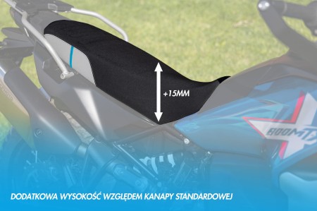 KANAPA RALLY + 15MM CFMOTO 800 MT-X | RALLY SEAT + 15MM 800MT-X
