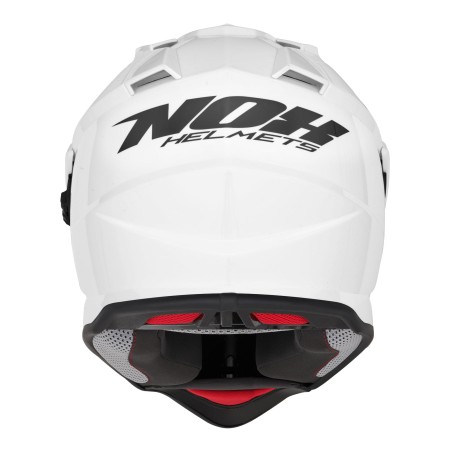 KASK NOX OFFROAD / TRAIL DUOSPORT (DUAL) N312 SOLID Z SZYBKĄ I BLENDĄ KOLOR BIAŁY POŁYSK
