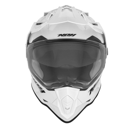 KASK NOX OFFROAD / TRAIL DUOSPORT (DUAL) N312 SOLID Z SZYBKĄ I BLENDĄ KOLOR BIAŁY POŁYSK