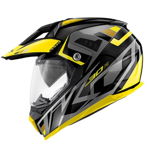 Przejdź do produktu KASK KAPPA KV30 EVO GRAYER DUAL OFF ROAD Z SZYBĄ I BLENDĄ KOLOR CZARNY MAT/SZARY/ŻÓŁTY