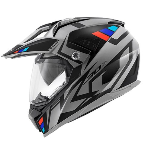 Przejdź do produktu KASK KAPPA KV30 EVO GRAYER DUAL OFF ROAD Z SZYBĄ I BLENDĄ KOLOR SZARY MAT/CZARNY ROZM.S