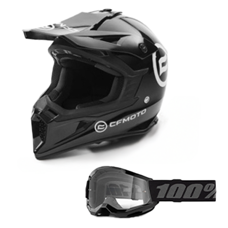 Przejdź do produktu Kask CFMOTO Black + Okulary 100%