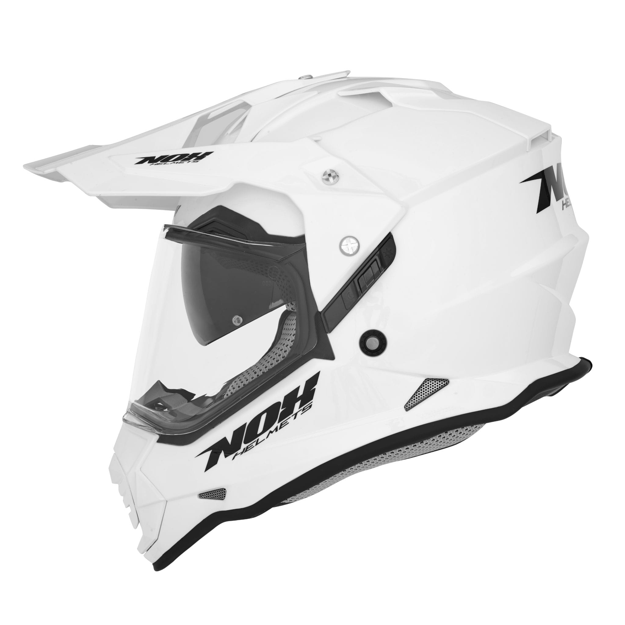 KASK NOX OFFROAD / TRAIL DUOSPORT (DUAL) N312 SOLID Z SZYBKĄ I BLENDĄ KOLOR BIAŁY POŁYSK