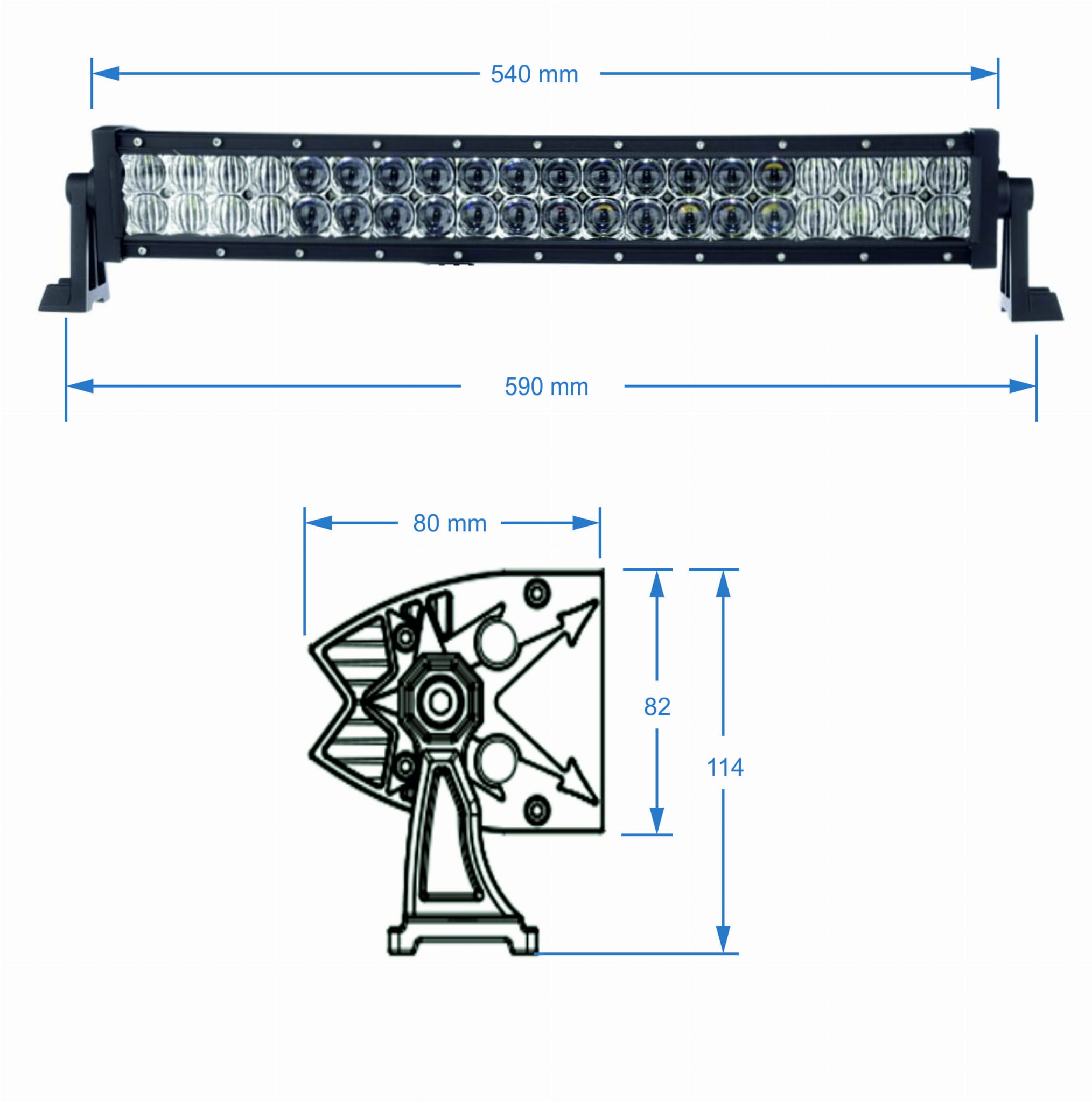 SHARK LAMPA LED ŚWIATŁO ROBOCZE 120W, 560mm